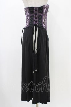 画像3: Qutie Frash / ロングオーバーコルセット  黒×紫 H-25-12-09-1013-QU-ZA-KB-ZH