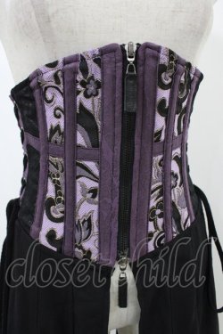 画像4: Qutie Frash / ロングオーバーコルセット  黒×紫 H-25-12-09-1013-QU-ZA-KB-ZH