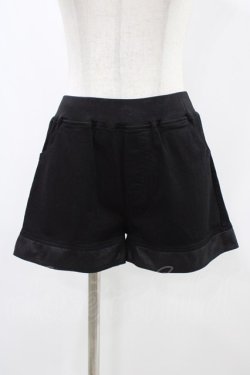 画像1: Qutie Frash / 切替ショートパンツ  黒 H-25-12-09-1015-QU-PA-KB-ZH
