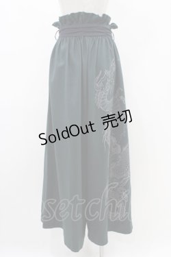 画像2: Qutie Frash / ハイウエストワイドパンツ  グリーン H-25-12-09-1016-QU-PA-KB-ZH