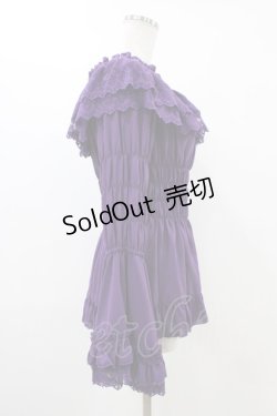 画像3: ATELIER PIERROT / Shirring princess sleeve blouse  パープル H-25-12-09-1023-EL-BL-KB-ZH