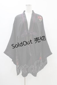 Ozz oneste / 着物風羽織  黒 H-25-12-09-1025-OO-JA-KB-ZH