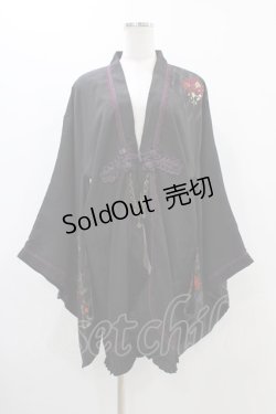 画像1: Ozz oneste / 着物風羽織  黒 H-25-12-09-1025-OO-JA-KB-ZH