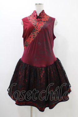 画像1: Qutie Frash / チャイナワンピース  レッド H-25-12-09-1027-QU-OP-KB-ZH