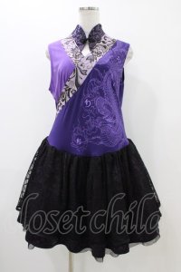 Qutie Frash / チャイナワンピース  パープル H-25-12-09-1028-QU-OP-KB-ZH