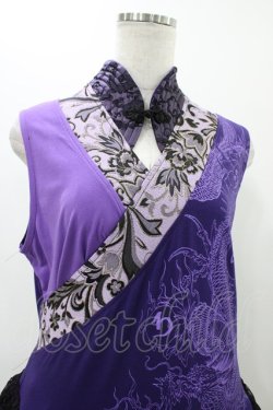 画像4: Qutie Frash / チャイナワンピース  パープル H-25-12-09-1028-QU-OP-KB-ZH