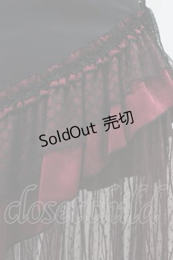 画像4: Qutie Frash / マーメイドロングスカート  黒×赤 H-25-12-09-1029-QU-SK-KB-ZH