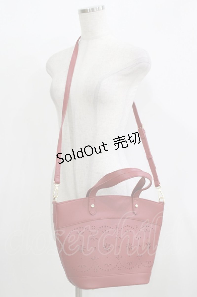 画像1: m petit by misako / AMハナパンチング2WAYバッグ  レッド H-25-12-09-056-LO-BG-NS-ZH (1)