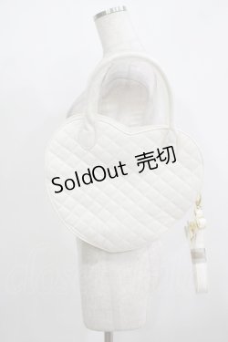 画像2: DearMyLove / キルティングハートバッグ  オフホワイト H-25-12-09-057-EL-BG-NS-ZH