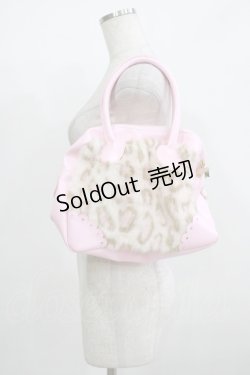 画像2: Angelic Pretty / ヒョウ柄ファーリボンボストンバッグ  ピンク H-25-12-09-058-AP-BG-NS-ZH