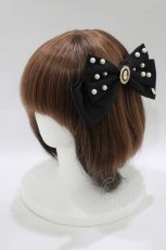 画像1: m petit by misako / AM*NIPLバレッタ  ブラック H-25-12-09-060-LO-AC-NS-ZH (1)