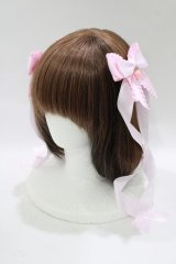 LOTUS ribbon / いちごツインリボンバレッタ  ピンク H-25-12-09-063-EL-AC-NS-ZH