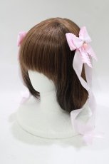 画像1: LOTUS ribbon / いちごツインリボンバレッタ  ピンク H-25-12-09-063-EL-AC-NS-ZH (1)