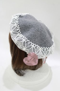 画像2: m petit by misako / TT*AMレースBベレー  グレー H-25-12-09-064-LO-AC-NS-ZH