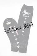 BABY,THE STARS SHINE BRIGHT / トランプアリスハイソックス  ブラック H-25-12-09-066-BA-ZA-NS-ZH