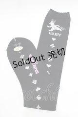 BABY,THE STARS SHINE BRIGHT / トランプアリスハイソックス  ブラック H-25-12-09-066-BA-ZA-NS-ZH