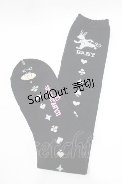 画像1: BABY,THE STARS SHINE BRIGHT / トランプアリスハイソックス  ブラック H-25-12-09-066-BA-ZA-NS-ZH