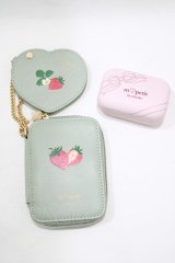 m petit by misako / AMハートミラー付ポーチ+ミラー付きケース  ミント/ピンク H-25-12-09-075-LO-ZA-NS-ZH