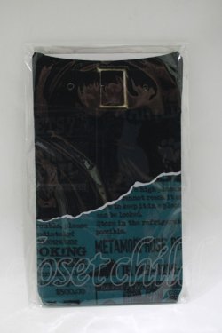 画像2: metamorphose / いたずら黒猫Wanted! プリントオーバーニー  ブルーグリーン(Blue Green) H-25-12-09-078-ME-ZA-NS-ZH