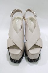 EATME / ロゴクロスウェッジサンダル S ベージュ H-25-12-09-082-LO-SH-NS-ZH