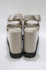 画像3: EATME / ロゴクロスウェッジサンダル S ベージュ H-25-12-09-082-LO-SH-NS-ZH (3)