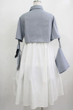 画像3: 森女部落（海外ロリータブランド） / セパレートシャツ付きジャンパースカート L グレー/オフ H-25-12-09-007-PU-OP-NS-ZH
