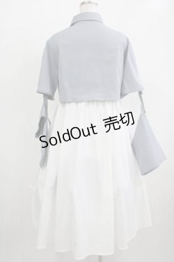 画像3: 森女部落（海外ロリータブランド） / セパレートシャツ付きジャンパースカート L グレー/オフ H-25-12-09-007-PU-OP-NS-ZH