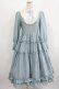 画像1: Innocent World / 大人アリススタンドカラーワンピース M グレイッシュサックス×生成/Grayish sax×Beige H-25-12-09-008-IW-OP-NS-ZH (1)