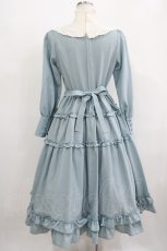 画像3: Innocent World / 大人アリススタンドカラーワンピース M グレイッシュサックス×生成/Grayish sax×Beige H-25-12-09-008-IW-OP-NS-ZH (3)