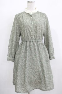 Fi.n.t / クレリック衿小花柄シャツワンピース Free MINT GREEN H-25-12-09-014-CA-OP-NS-ZH