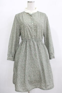 画像1: Fi.n.t / クレリック衿小花柄シャツワンピース Free MINT GREEN H-25-12-09-014-CA-OP-NS-ZH