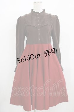 画像1: Favorite / チョコレート＆クランベリーsweetワンピース M~L ブラウン/ボルドー H-25-12-09-015-LO-OP-NS-ZH