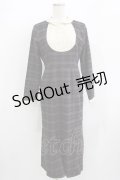 an another angelus / オーバルヨーク切替マーメイドチェックワンピース Free GRAY×PU H-25-12-09-021-CA-OP-NS-ZH
