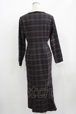 画像3: an another angelus / オーバルヨーク切替マーメイドチェックワンピース Free GRAY×PU H-25-12-09-021-CA-OP-NS-ZH