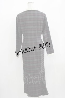 画像3: an another angelus / オーバルヨーク切替マーメイドチェックワンピース Free GRAY×PU H-25-12-09-021-CA-OP-NS-ZH