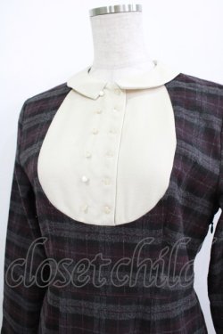 画像4: an another angelus / オーバルヨーク切替マーメイドチェックワンピース Free GRAY×PU H-25-12-09-021-CA-OP-NS-ZH