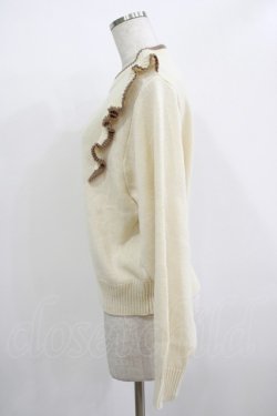 画像2: Fi.n.t / ショルダーフリルニットプルオーバー Free OFF×BR H-25-12-09-022-CA-TO-NS-ZH