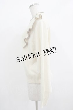 画像2: Fi.n.t / ショルダーフリルニットプルオーバー Free OFF×BR H-25-12-09-022-CA-TO-NS-ZH