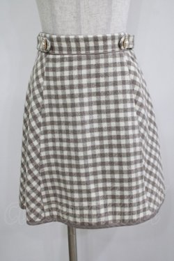 画像1: evelyn / チェック台形スカート Free ベージュ H-25-12-09-024-LO-SK-NS-ZH