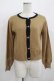 画像1: LEBECCA boutique / 初めて手を出すバイカラーニットカーディガン - ベージュ H-25-12-09-025-EL-TO-NS-ZH (1)