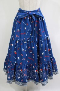 axes femme / ハローキティプリントスカート Free ブルー H-25-12-10-022-AX-SK-NS-ZH