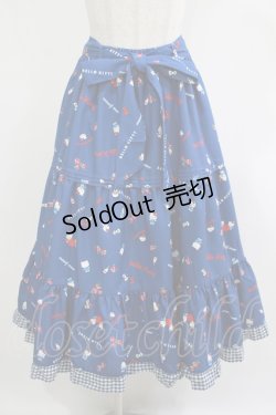 画像1: axes femme / ハローキティプリントスカート Free ブルー H-25-12-10-022-AX-SK-NS-ZH