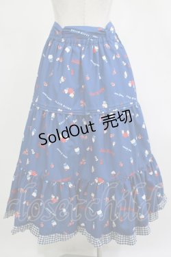 画像3: axes femme / ハローキティプリントスカート Free ブルー H-25-12-10-022-AX-SK-NS-ZH
