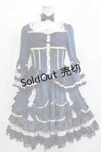 Angelic Pretty / ローズガーデンプリンセスワンピース free 紺 H-25-12-10-002-AP-OP-NS-ZH