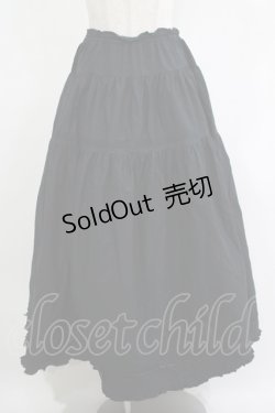 画像1: WONDERFUL WORLD / フリルスカート Free ブラック H-25-12-10-024-LO-SK-NS-ZH