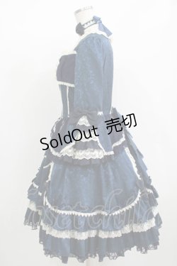 画像2: Angelic Pretty / ローズガーデンプリンセスワンピース free 紺 H-25-12-10-002-AP-OP-NS-ZH