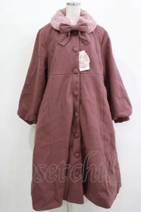 m petit by misako / AM*リボンコート 3L ピンク H-25-12-10-027-LO-CO-NS-ZH