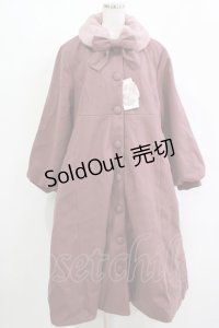 m petit by misako / AM*リボンコート 3L ピンク H-25-12-10-027-LO-CO-NS-ZH