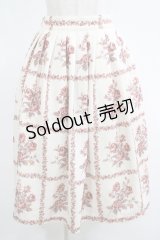 Fi.n.t / ローズパネル柄タックスカート Free beige×red H-25-12-10-028-CA-SK-NS-ZH