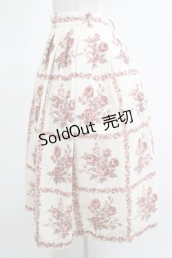 画像2: Fi.n.t / ローズパネル柄タックスカート Free beige×red H-25-12-10-028-CA-SK-NS-ZH